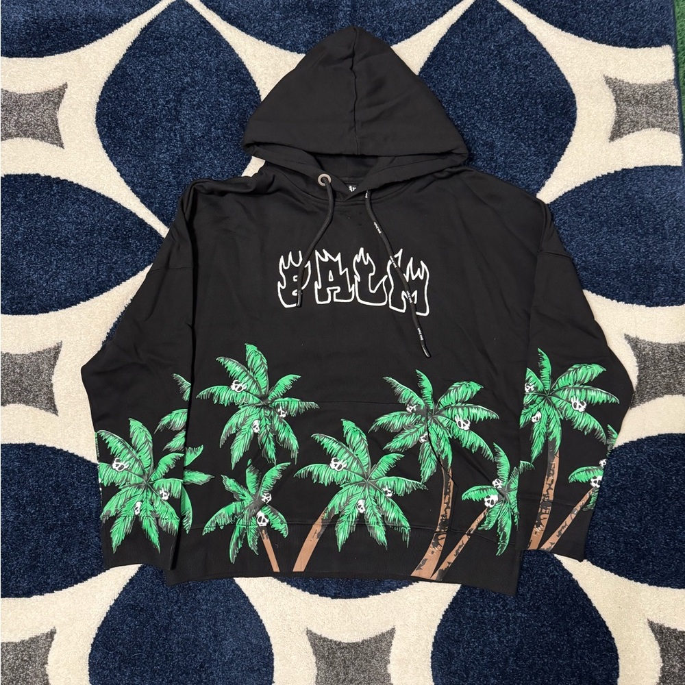 Palm Angels Skull Tree Island Black Hoodie Men’s Large